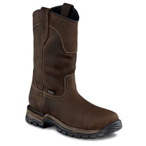 Two Harbors Men's 11-inch Waterproof Leather Safety Toe Pull-On Boot